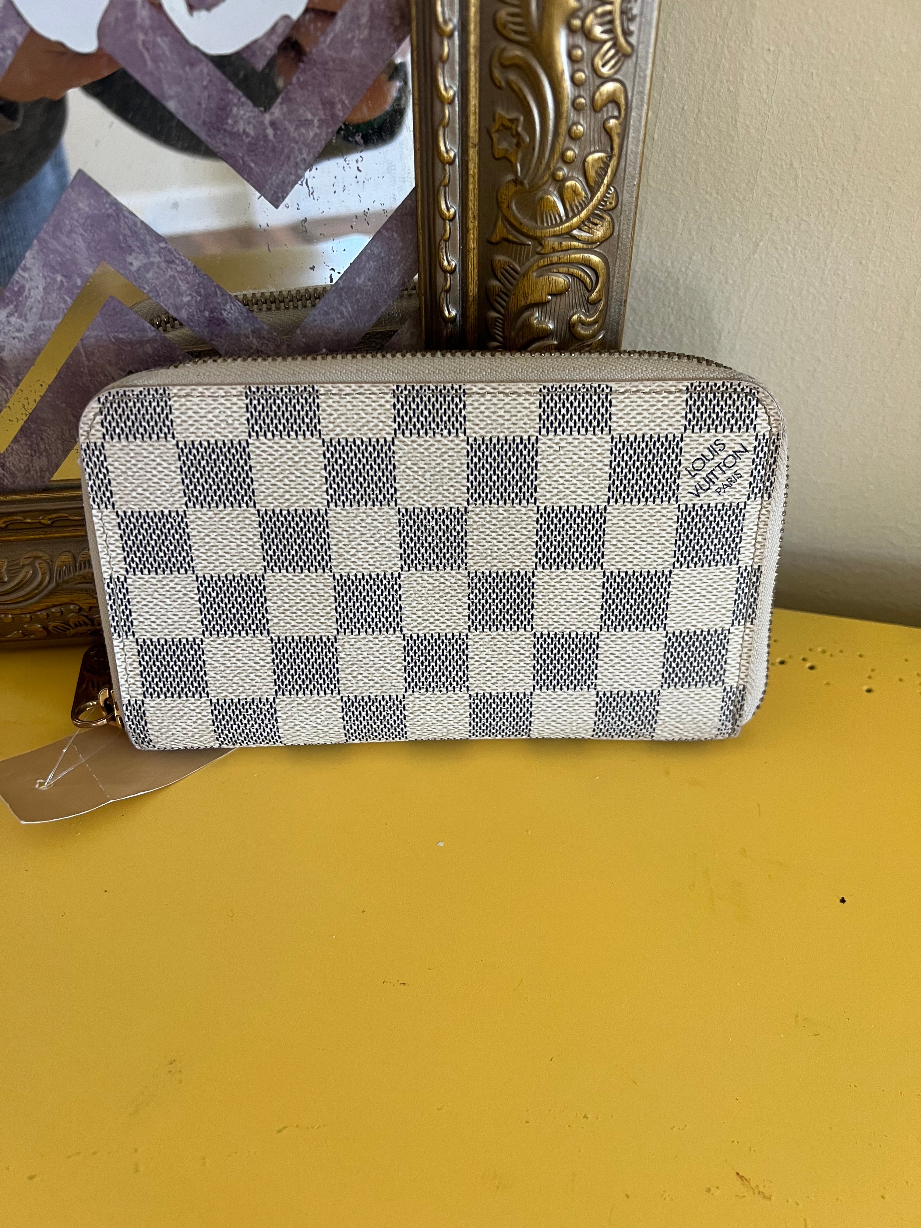 Louis Vuitton Damier Azur Wallet — Grey