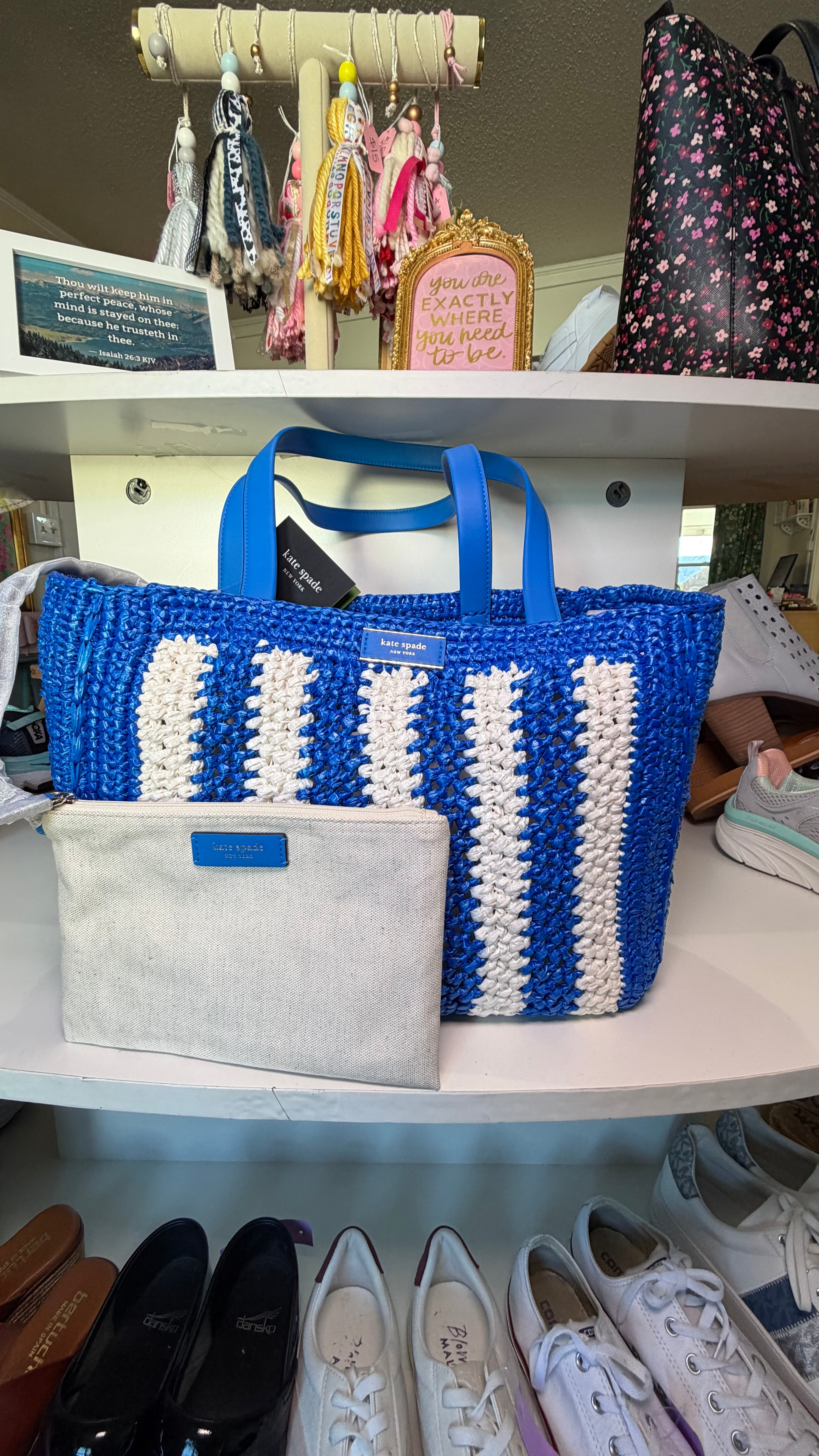 Kate Spade Eden Striped Crochet Tote