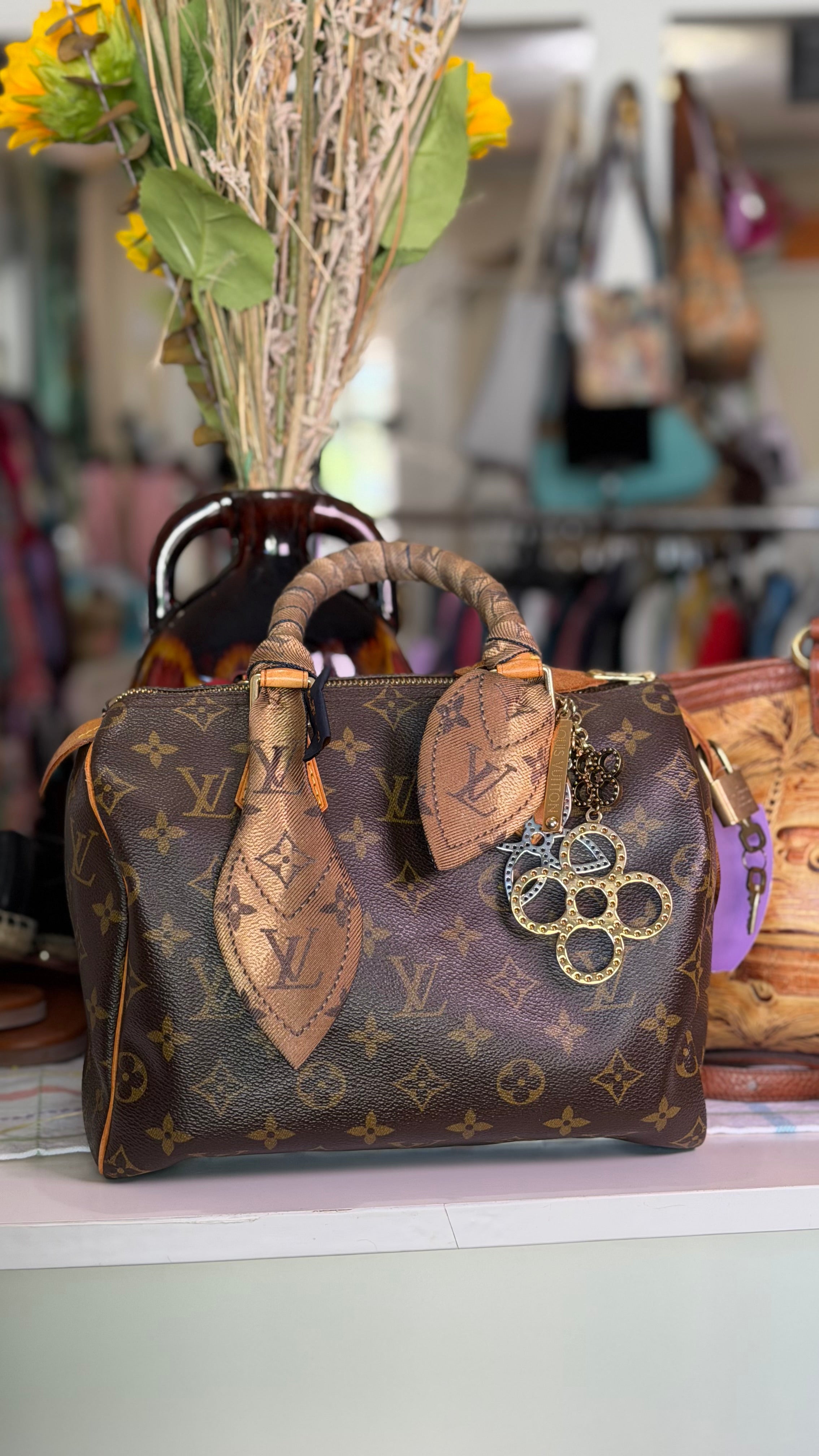 Louis Vuitton Speedy Monogram 25-2004 Customized Handbag
