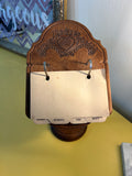 Vintage Wooden Recipe Card Holder with Dividers