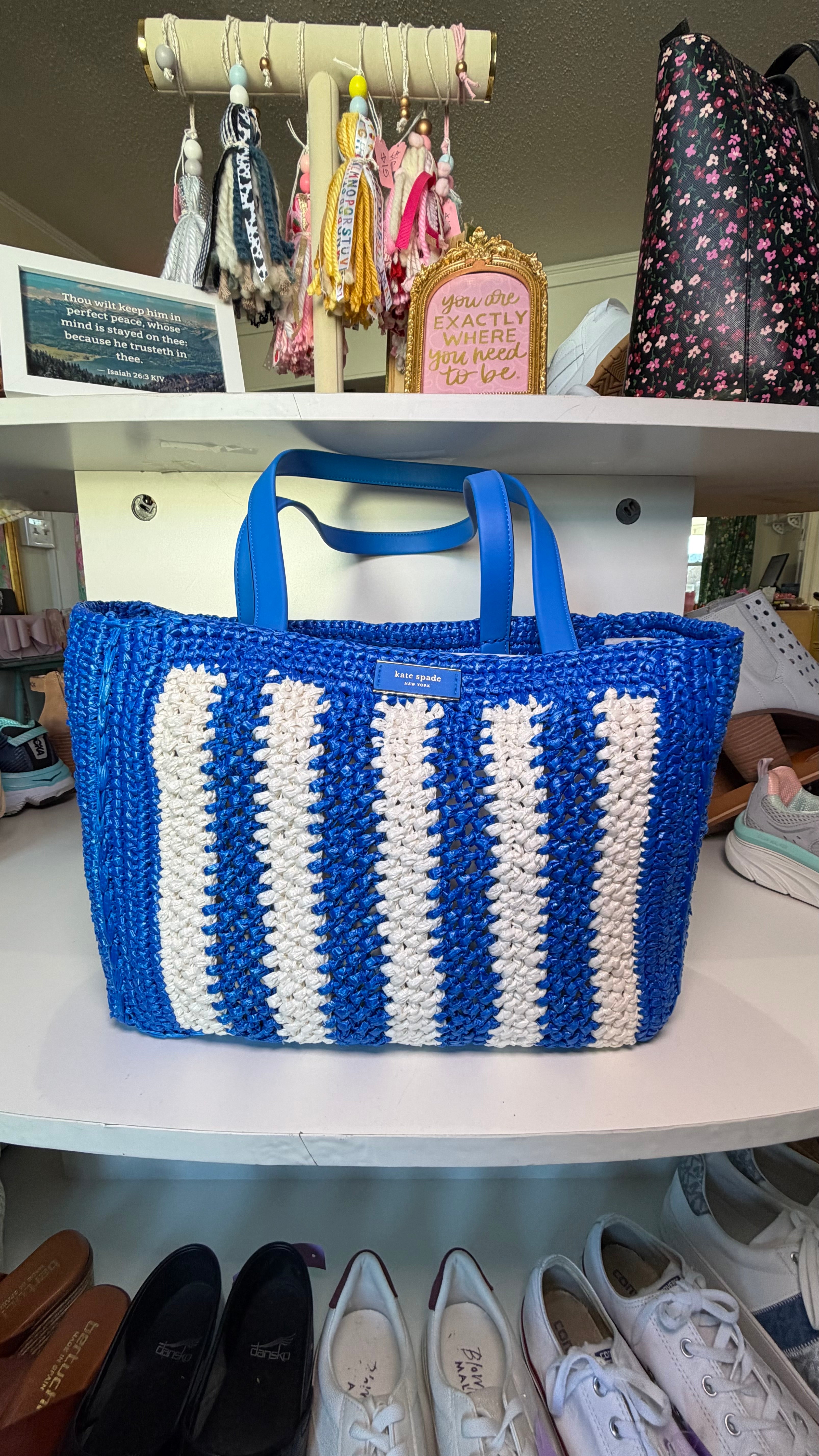Kate Spade Eden Striped Crochet Tote
